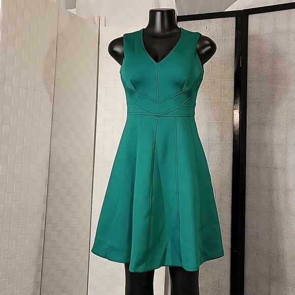 BRAND NEW CALVIN KLEIN V-NECK SLEEVELESS A-LINE STRETCH WOMEN"S DRESS - Picture 11 of 14